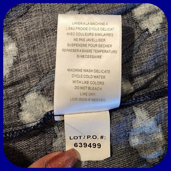 TRIBAL JEANS || Blue Boho Raglan Sleeve Top (SIZE M) - Picture 10 of 10